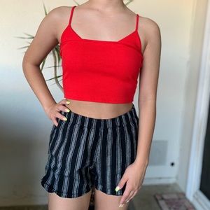 FASHION NOVA RED TANK CROP TOP